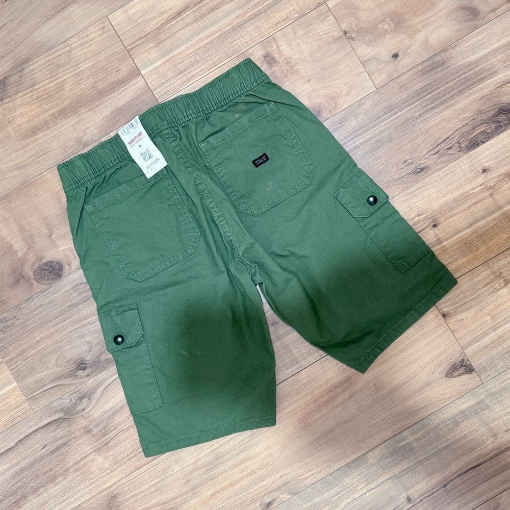 Signature by Levi Strauss Boys Olive Cargo Shorts Size XL - Picture 2 of 12